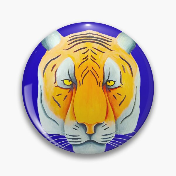 Item preview, Tiger head portrait design navy blue background unique big cat present gift designed and sold by Arniesart85.