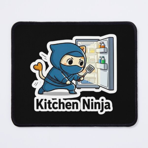 Item preview, Cute Mochi Paw: Kitchen Ninja - Stealthy Midnight Snack Agent! designed and sold by MT-Hub | Cute Aesthetic Art, Stickers & Phone Cases.