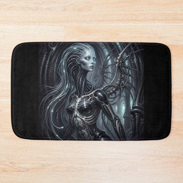 Item preview, Scifi Biomechanical portrait of a beautiful woman pinup art designed and sold by Vintage Designs +.