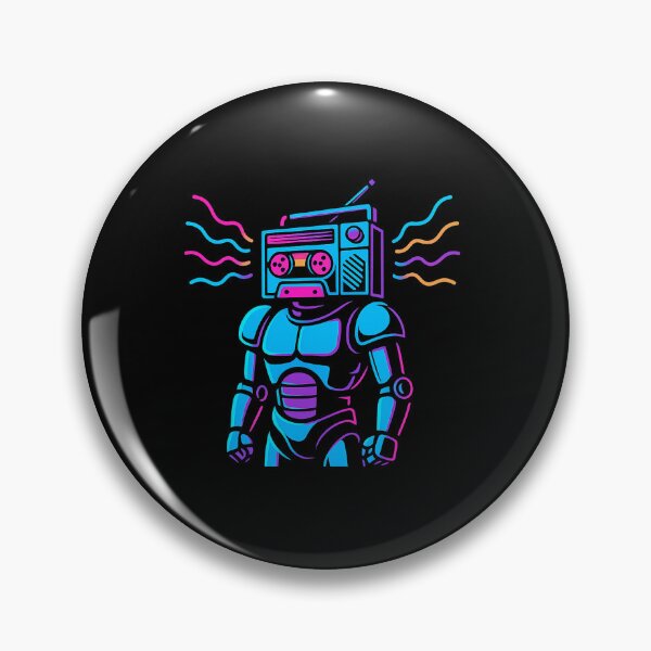 Item preview, Neon Boombox Mech Robot – Retro Futuristic Synthwave Music Android Art designed and sold by AddictiveDesign.