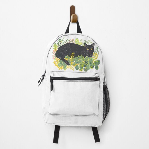 Item preview, Black Cat with house plants designed and sold by xiao xuans.