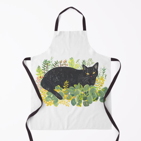 Item preview, Black Cat with house plants designed and sold by xiao xuans.