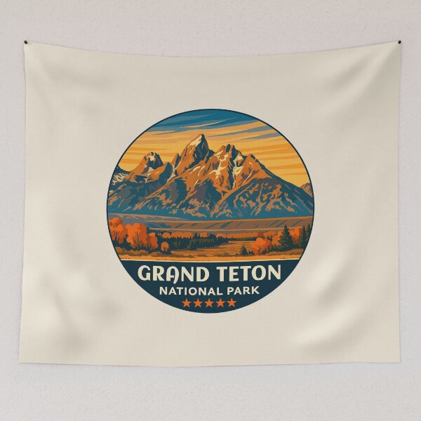 Item preview, Grand Teton National Park Retro Sticker designed and sold by Gideon Emmerich.