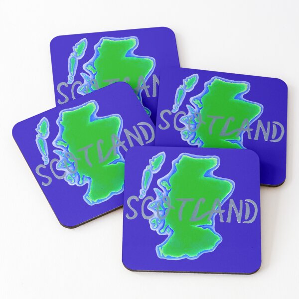 Item preview, Map of Scotland navy blue background authentic Scottish design unique gift designed and sold by Arniesart85.