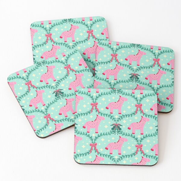 Item preview, Pink Christmas Dala Horse Pattern designed and sold by Home Cyn Home.