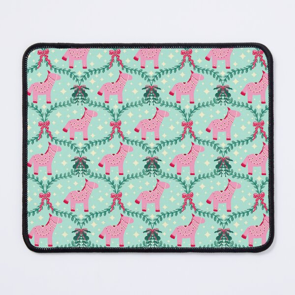 Item preview, Pink Christmas Dala Horse Pattern designed and sold by Home Cyn Home.