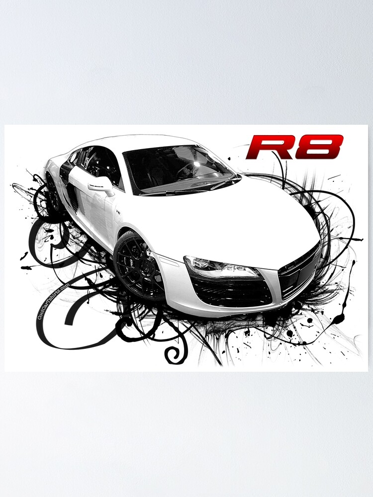 Art Poster Audi R8 Sport Car in New York