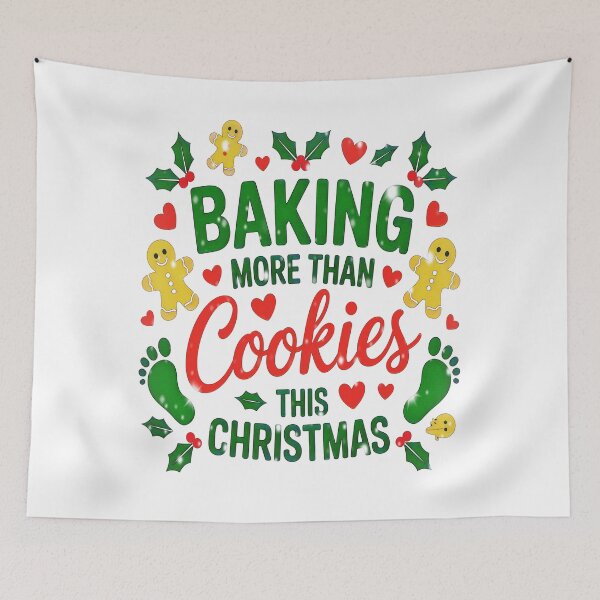 Item preview, Baking More Than Cookies Christmas Pregnancy Announcement designed and sold by creativerooney.