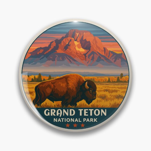 Item preview, Grand Teton National Park Retro Sticker designed and sold by Gideon Emmerich.