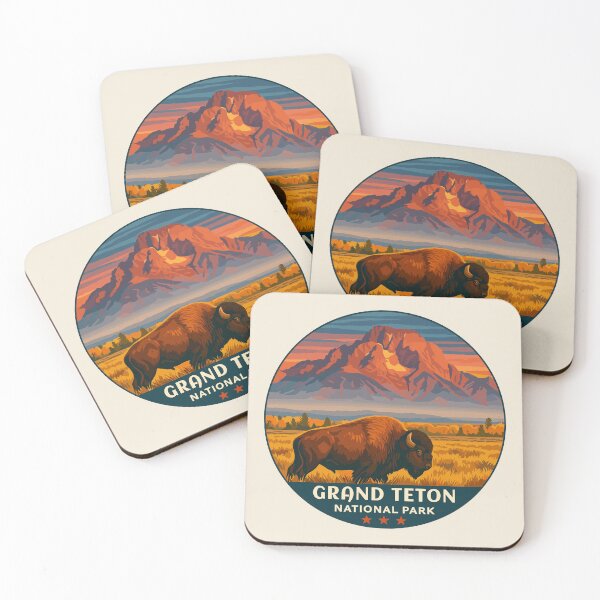 Item preview, Grand Teton National Park Retro Sticker designed and sold by Gideon Emmerich.