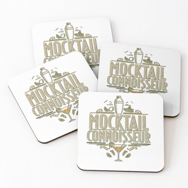 Item preview, Mocktail Connoisseur - Sober Curious Vintage Bar Art Design designed and sold by FitEnvy.
