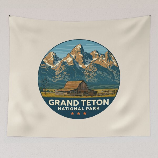 Item preview, Grand Teton National Park Retro Sticker designed and sold by Gideon Emmerich.