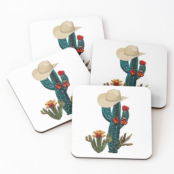 Item preview, Western Cactus with Cowboy Hat – Rustic Desert Western Aesthetic Illustration designed and sold by Bedoya Illustrations .