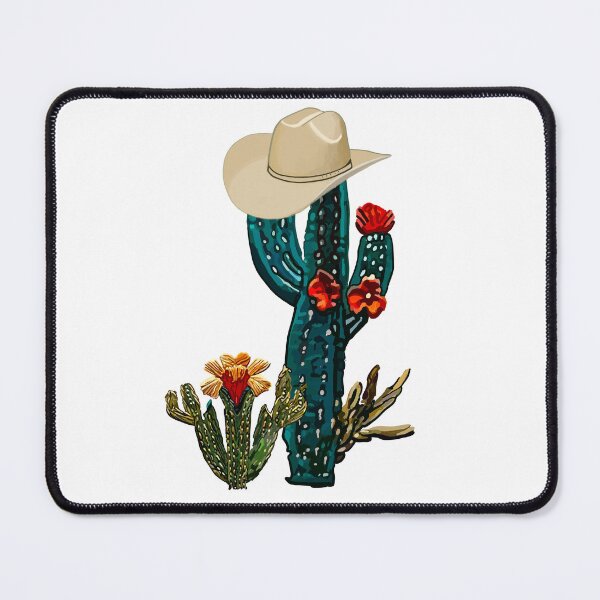 Item preview, Western Cactus with Cowboy Hat – Rustic Desert Western Aesthetic Illustration designed and sold by Bedoya Illustrations .