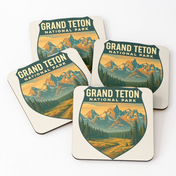 Item preview, Grand Teton National Park Retro Sticker designed and sold by Gideon Emmerich.