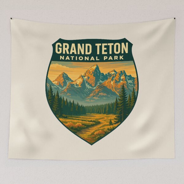 Item preview, Grand Teton National Park Retro Sticker designed and sold by Gideon Emmerich.