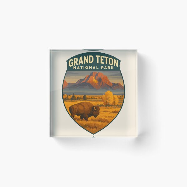 Item preview, Grand Teton National Park Retro Sticker designed and sold by Gideon Emmerich.