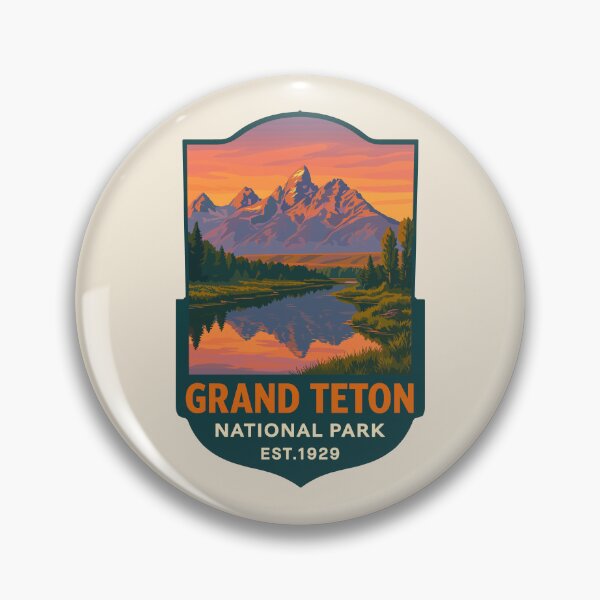Item preview, Grand Teton National Park Retro Sticker designed and sold by Gideon Emmerich.