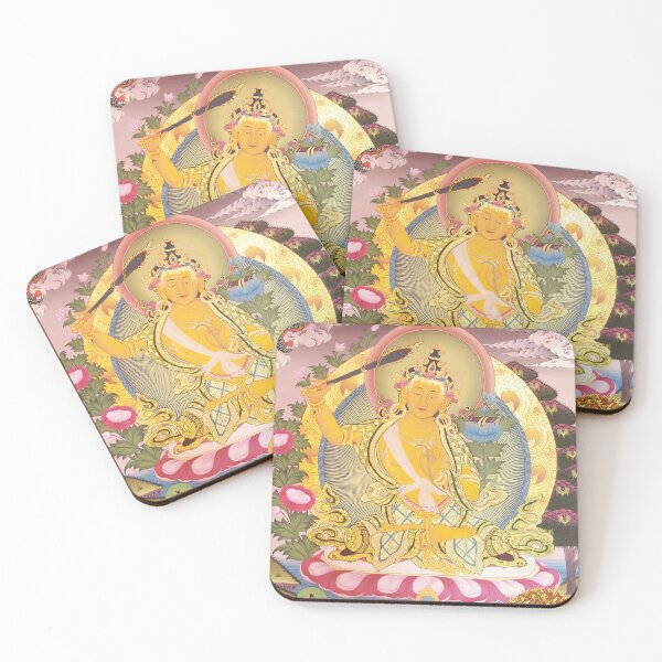 Item preview, Manjushri Wisdom Thangka Wall Art designed and sold by AetherNest.