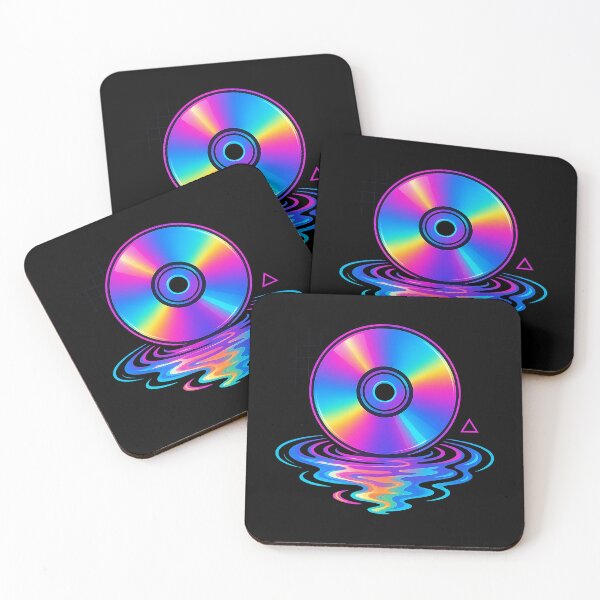 Item preview, Laserdisc Lagoon – Neon CD Reflection Vaporwave Retro designed and sold by AddictiveDesign.