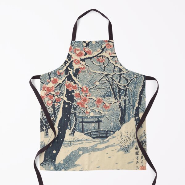 Item preview, Snowy Ume Plum Blossom Ukiyo-e Art - Traditional Japanese Winter Woodblock Snowfall Edo Period Print designed and sold by Vandy Fullam.