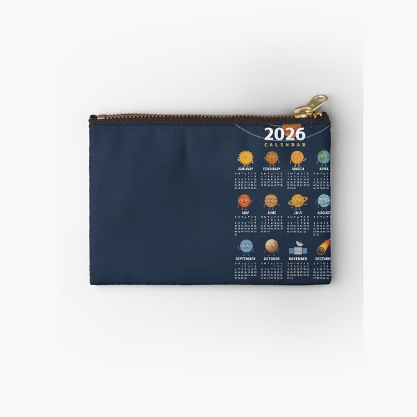Item preview, 2026 Cute Space Planets Calendar Poster | Kawaii Solar System Wall Art designed and sold by JOOKDesign.