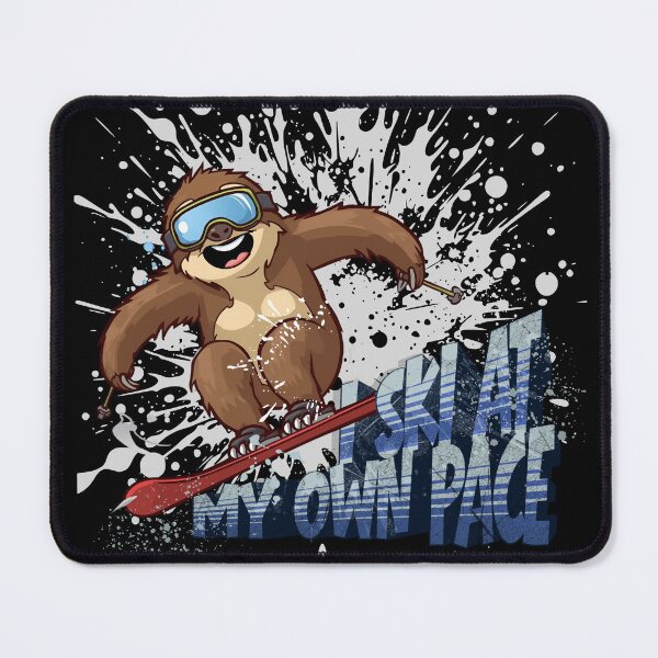 Item preview, I Ski at My Own Pace – Funny Sloth Skiing Christmas Design designed and sold by ViYa1.