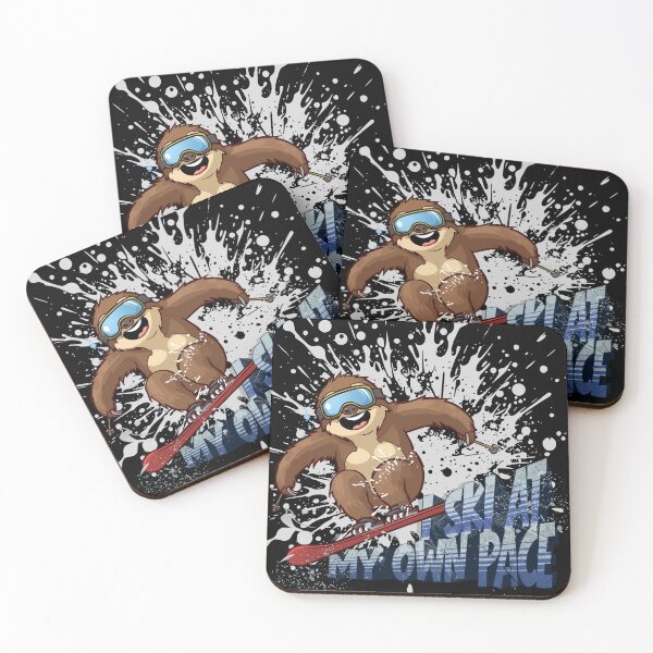 Item preview, I Ski at My Own Pace – Funny Sloth Skiing Christmas Design designed and sold by ViYa1.