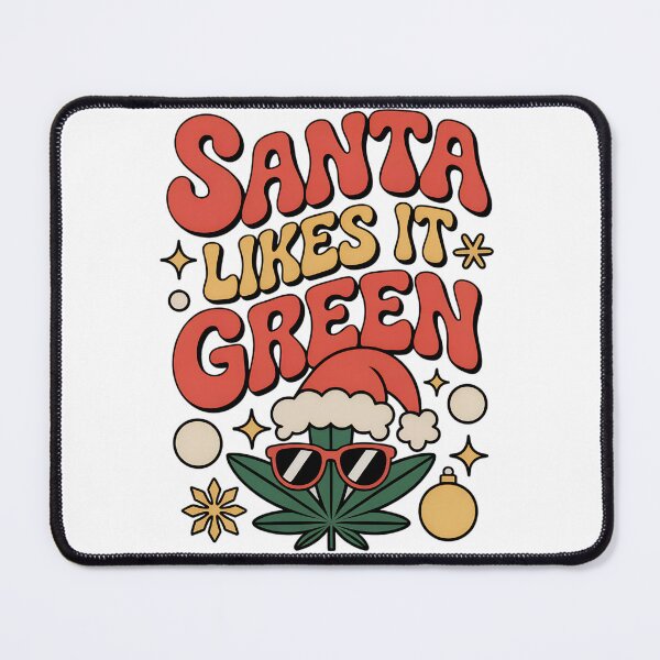 Item preview, Santa Likes It Green - Funny Retro Christmas Weed designed and sold by Anastasiia Lang.