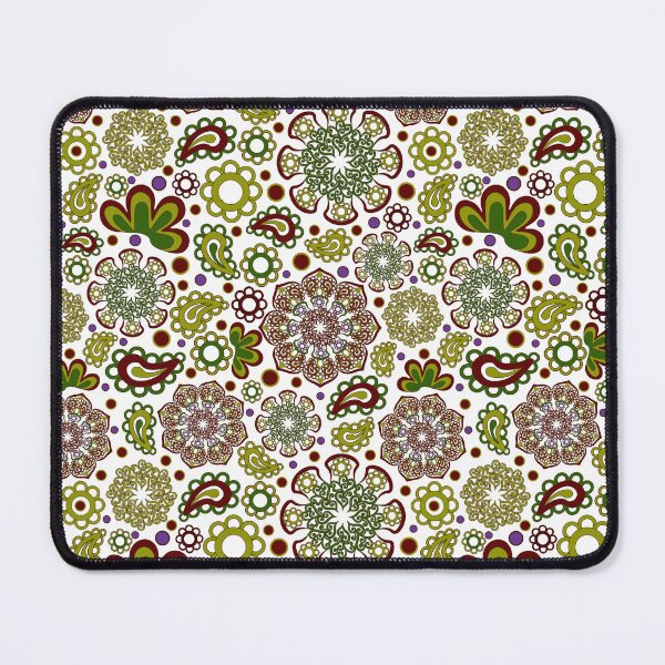 Item preview, Ornamental, fashionable, boho, colorful swirl pattern on a white background. Seamless floral pattern-170. designed and sold by Natalya Alexandrou.