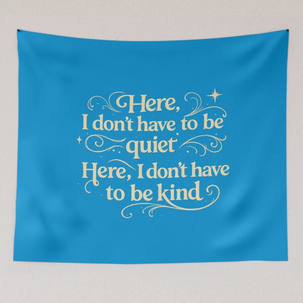 Item preview, Here, I Don’t Have to Be Quiet / Kind – Florence inspired Emotional Catharsis Aesthetic Print designed and sold by From Cyryl with Love.