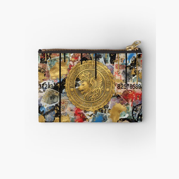 Item preview, Cashflow Ceremony Poster – Gold Drip Typography With Royal Coin Emblem And Money Collage Street Art Background designed and sold by Bored Elon.