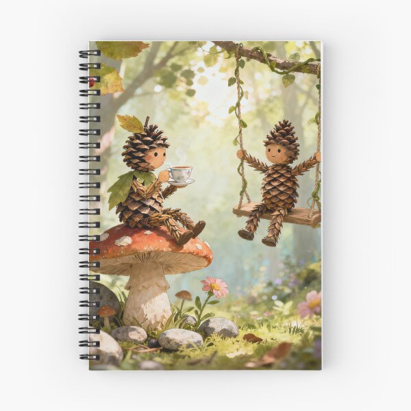 Item preview, Cute Pinecone Fairy Forest Art - Cottagecore Woodland  designed and sold by  Essence-Rise .