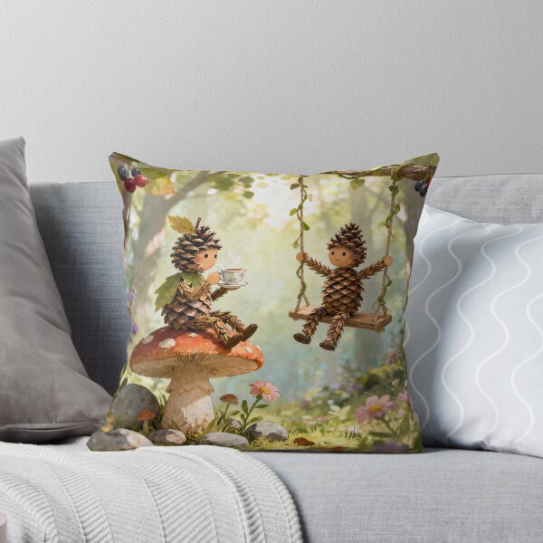 Item preview, Cute Pinecone Fairy Forest Art - Cottagecore Woodland  designed and sold by  Essence-Rise .