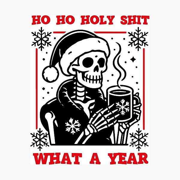 Item preview, Christmas theme design "Ho ho ho holy sh it what a year!" designed and sold by odistudiove.