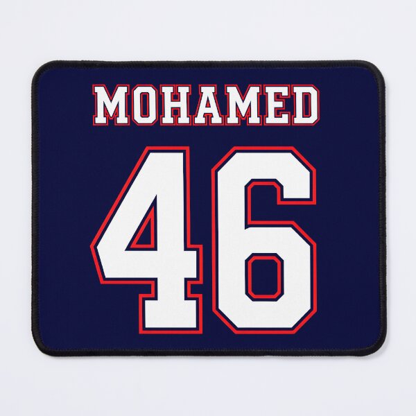 Item preview, Mohamed 46 Number 46 College Style Football Jersey Black Red White designed and sold by EdGraphy.