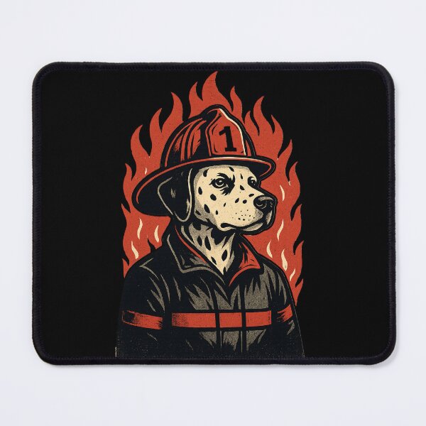 Item preview, Dalmatian Firefighters Brave, an artwork that embodies courage, loyalty, and the spirit of fire rescue designed and sold by Ach&Koor.
