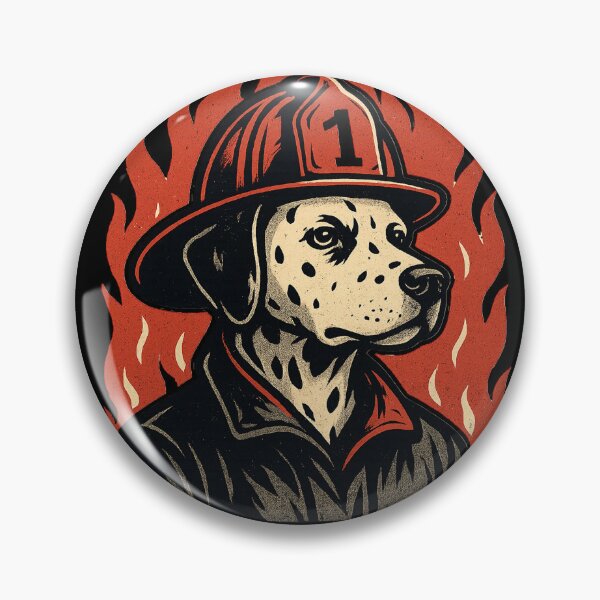 Item preview, Dalmatian Firefighters Brave, an artwork that embodies courage, loyalty, and the spirit of fire rescue designed and sold by Ach&Koor.