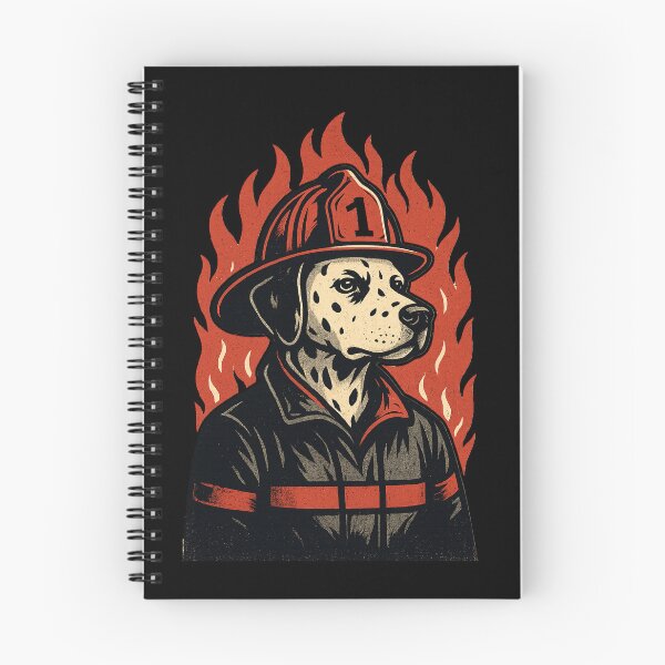 Item preview, Dalmatian Firefighters Brave, an artwork that embodies courage, loyalty, and the spirit of fire rescue designed and sold by Ach&Koor.