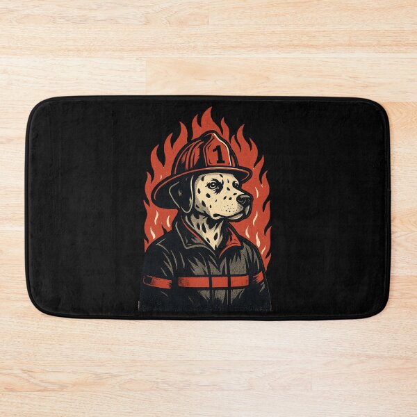 Item preview, Dalmatian Firefighters Brave, an artwork that embodies courage, loyalty, and the spirit of fire rescue designed and sold by Ach&Koor.