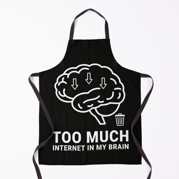 Item preview, Too Much Internet in My Brain Design with Glitch Arrows and Digital Overload Humor designed and sold by SplashTastic.