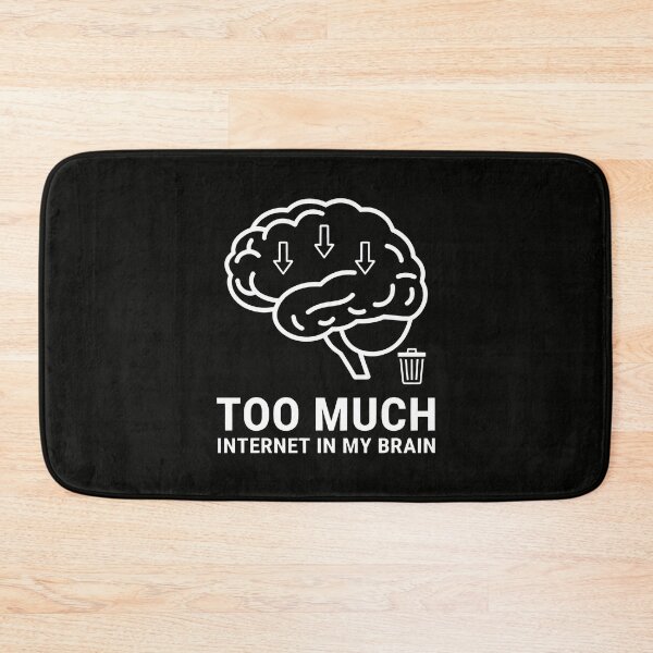 Item preview, Too Much Internet in My Brain Design with Glitch Arrows and Digital Overload Humor designed and sold by SplashTastic.