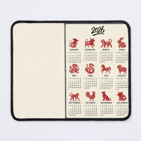 Item preview, 2026 Zodiac Animals Calendar Poster | 12 Zodiac Wall Art designed and sold by JOOKDesign.