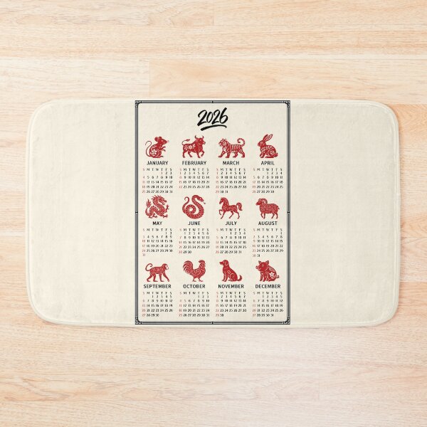 Item preview, 2026 Zodiac Animals Calendar Poster | 12 Zodiac Wall Art designed and sold by JOOKDesign.