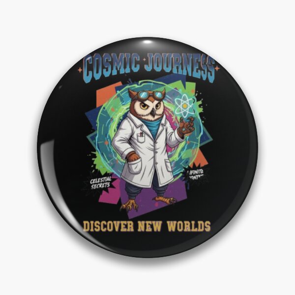 Item preview, Cosmic Owl Scientist – Retro Sci-Fi Space Explorer Art designed and sold by Dogandesighn.