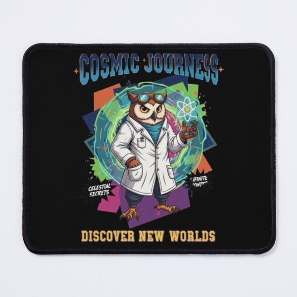 Item preview, Cosmic Owl Scientist – Retro Sci-Fi Space Explorer Art designed and sold by Dogandesighn.