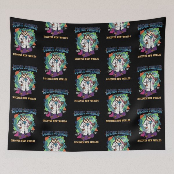 Item preview, Cosmic Owl Scientist – Retro Sci-Fi Space Explorer Art designed and sold by Dogandesighn.