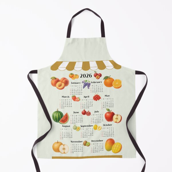 Item preview, 2026 Fruit Calendar Poster | 12 Colorful Fruits Monthly Wall Art designed and sold by JOOKDesign.