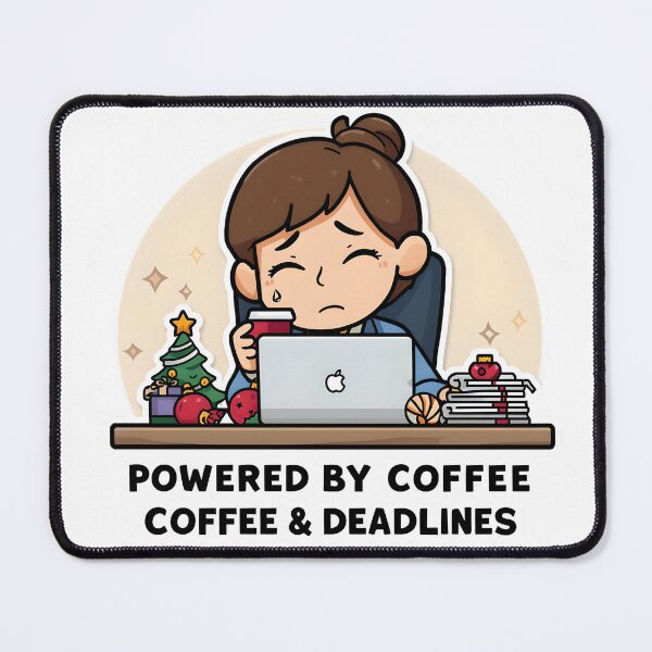 Item preview, Office Survival Mode – Powered by Coffee & Deadlines Funny Christmas Design designed and sold by gavinroyal.