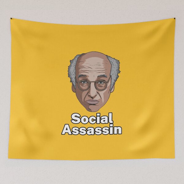 Item preview, Larry David - Social Assassin designed and sold by blacksnowcomics.